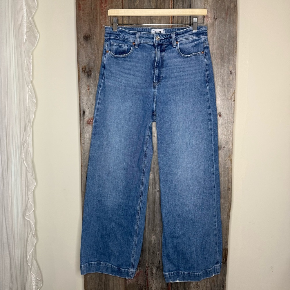 Paige Aneesa High Rise Wide Leg Cropped Jeans in Soulful size 29 - Picture 15 of 15